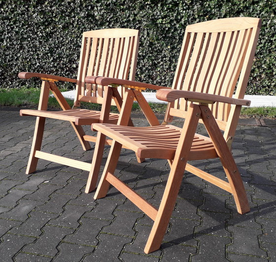 Image 1 of 2x Teak & Garden klap tuinstoel