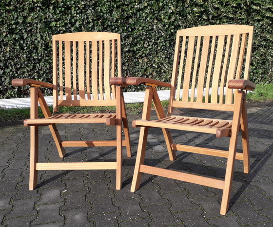 Image 1 of 2x Teak & Garden klap tuinstoel