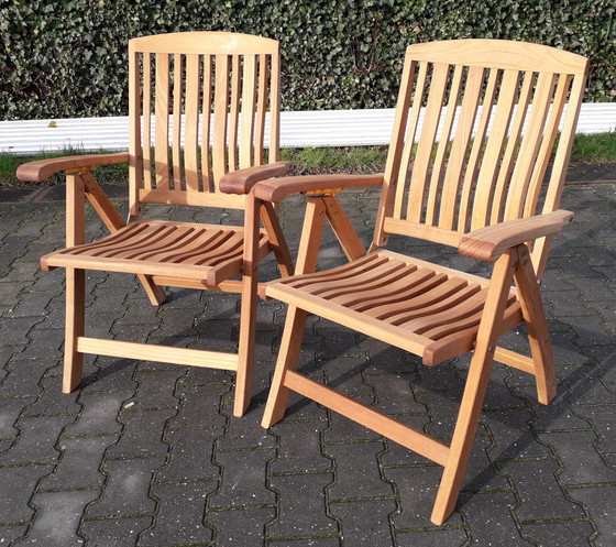 Image 1 of 2x Teak & Garden klap tuinstoel