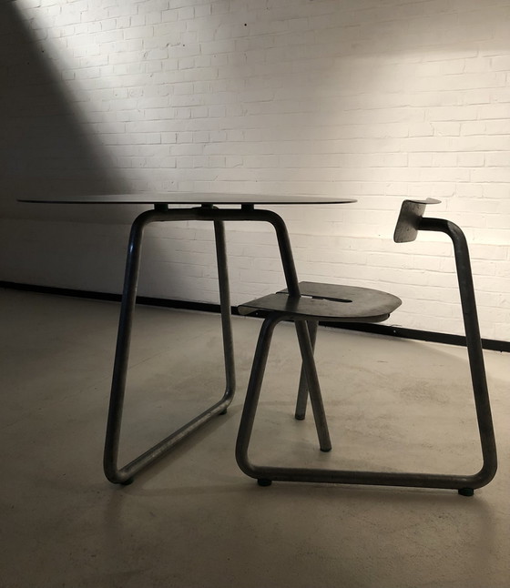 Image 1 of Tafel en 3 stoelen, Ontwerp Atelier Serruys 2022