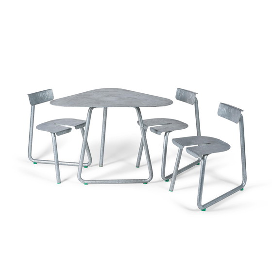 Image 1 of Tafel en 3 stoelen, Ontwerp Atelier Serruys 2022