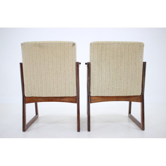 Image 1 of Paar vintage beukenhouten fauteuils, Tsjecho-Slowakije 1960