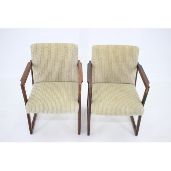 Image 1 of Paar vintage beukenhouten fauteuils, Tsjecho-Slowakije 1960