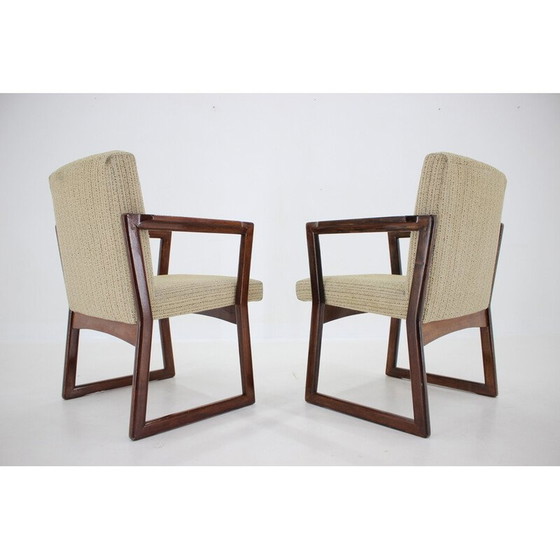 Image 1 of Paar vintage beukenhouten fauteuils, Tsjecho-Slowakije 1960