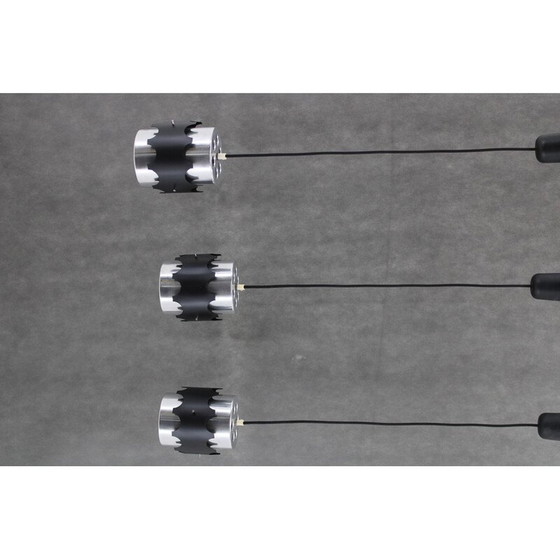 Image 1 of Set van 3 vintage hanglampen, Denemarken 1960