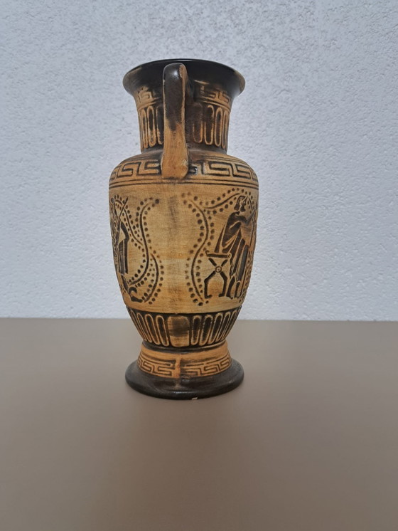 Image 1 of Vintage Bay Keramik West-Duits Grieks thema Studio aardewerk vaas