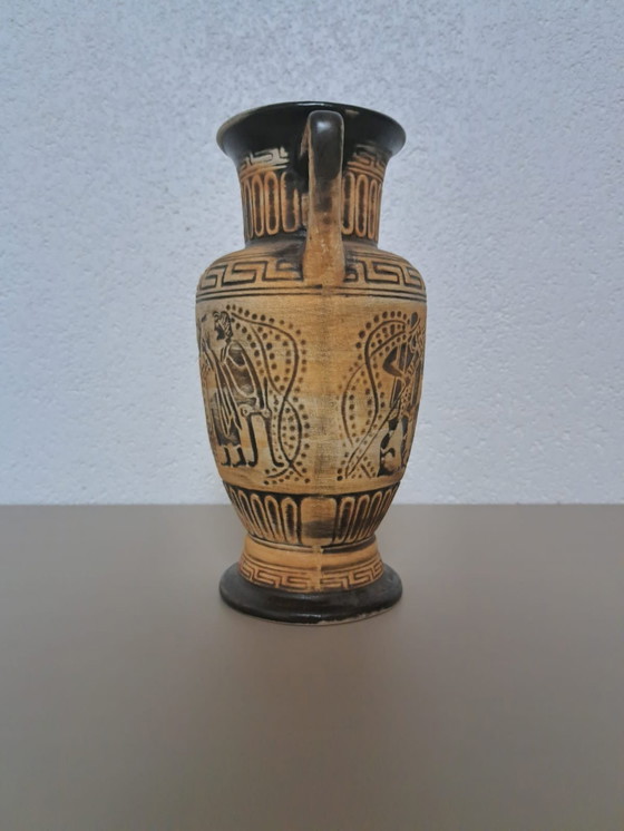 Image 1 of Vintage Bay Keramik West-Duits Grieks thema Studio aardewerk vaas