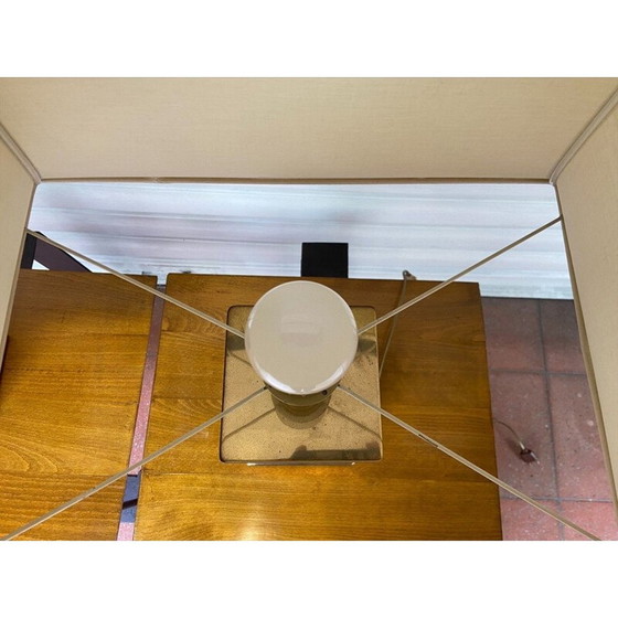 Image 1 of Paar vintage lampen van verguld messing en zwart metaal, 1970