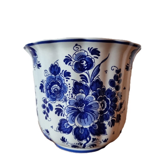 Image 1 of Delft blauwe bloempot