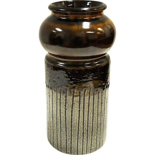 Vintage steengoed vaas "Moske" door Mari Simmulsson Upsala-Ekeby, Zweden 1967