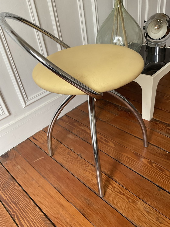 Image 1 of Chroom design draaistoel