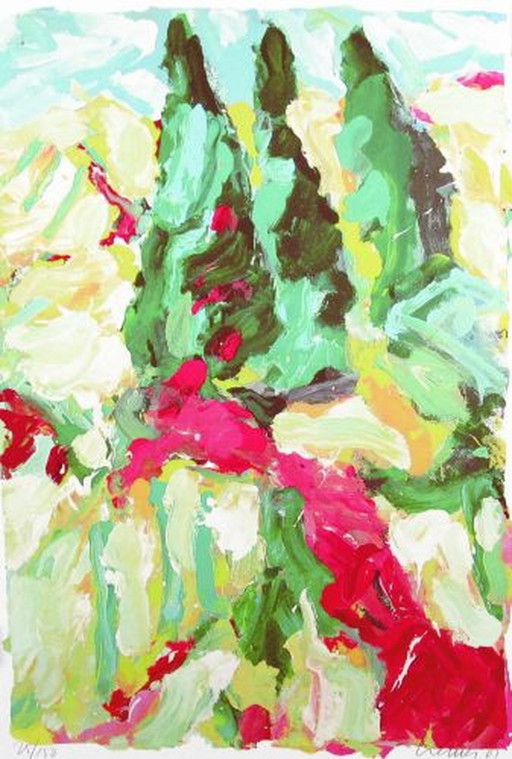Jan Cremer- Strada Rosso zeefdruk – lithos zeefdrukken