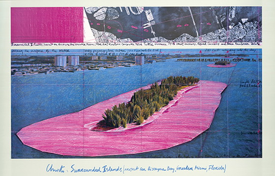 Image 1 of Christo   ----Surrounded Islands   Uit 1993--Met Certificaat