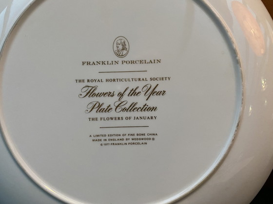 Image 1 of Franklin Mint Flowers Of The Year 12 Plates