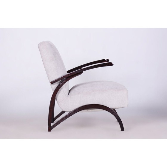 Image 1 of Paar vintage Art Deco grijs beukenhouten fauteuils door Jindrich Halabala voor Up Zavody, Tsjecho-Slowakije 1930