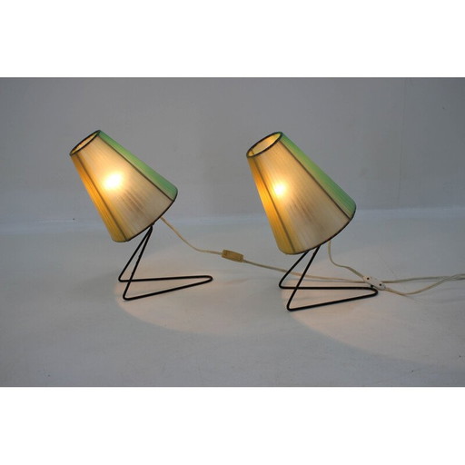 Set van 2 Mid Century tafel- of nachtkastlampen 1960