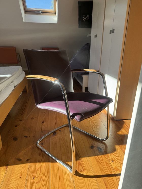 Image 1 of 6x Leolux Eetkamer Stoelen