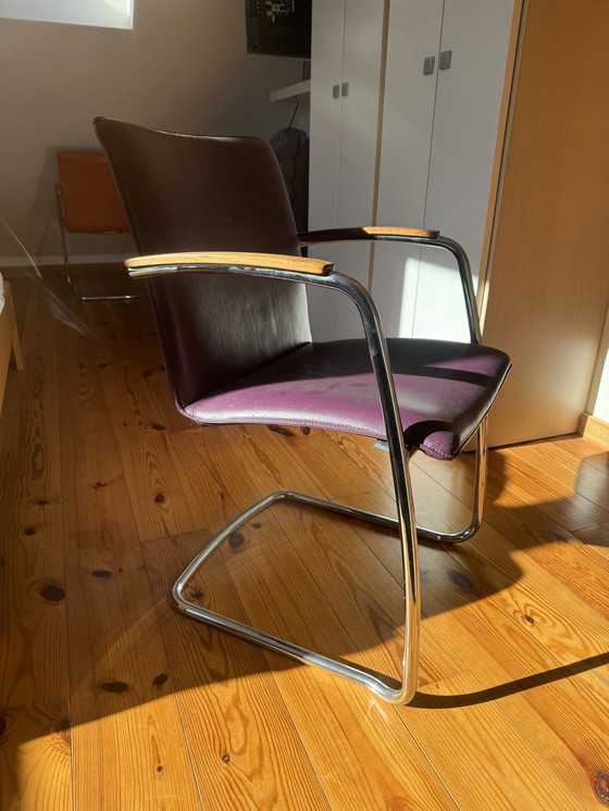 Image 1 of 6x Leolux Eetkamer Stoelen