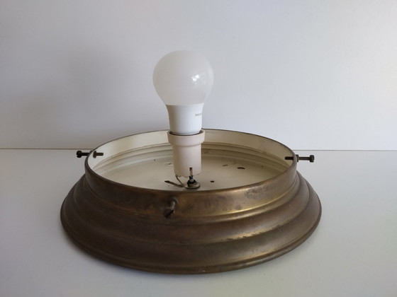 Image 1 of Plafonniere – Plafondlamp – Brons – Gemarmerd .