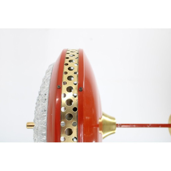 Image 1 of Vintage Space Age hanglamp van metaal en messing voor Ludib Bratislava, Tsjecho-Slowakije 1970