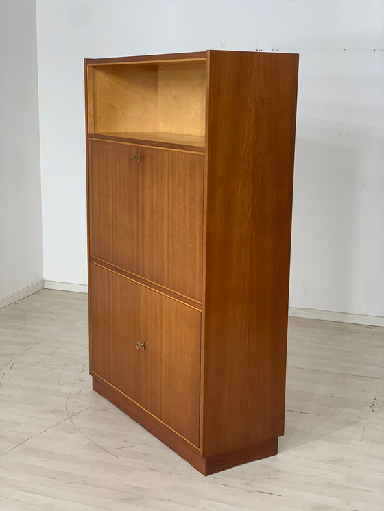 Image 1 of Mid Century hoge kast secretaire vintage