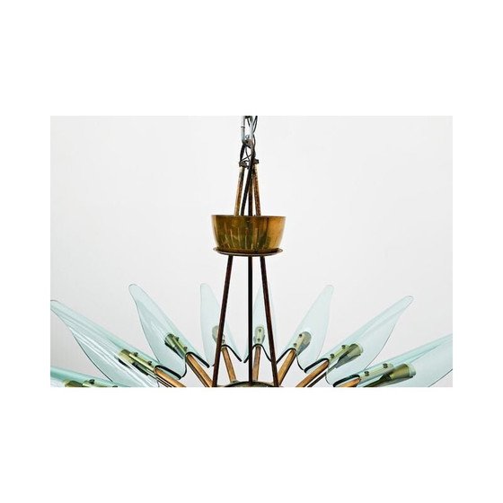 Image 1 of Vintage Dahlia kroonluchter model 1563A van Max Ingrand voor Fontana Arte, Italië 1950