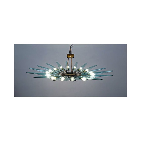 Image 1 of Vintage Dahlia kroonluchter model 1563A van Max Ingrand voor Fontana Arte, Italië 1950