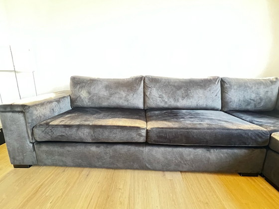 Image 1 of Hoekbank Inno Living - Stof Velours Charcoal 