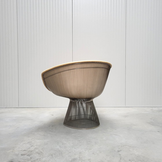 Image 1 of 2X Warren Platner loungestoel Knoll Naturale Ultra Suede