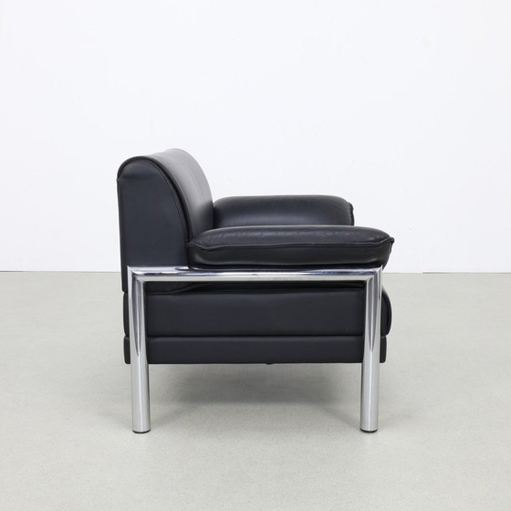 Image 1 of Postmoderne Fauteuil In Chroom & Leer, 1980S