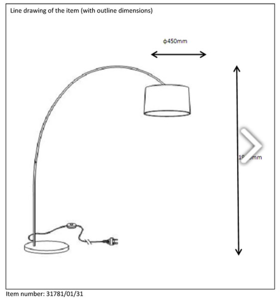 Image 1 of Lucide PAXI vloerlamp