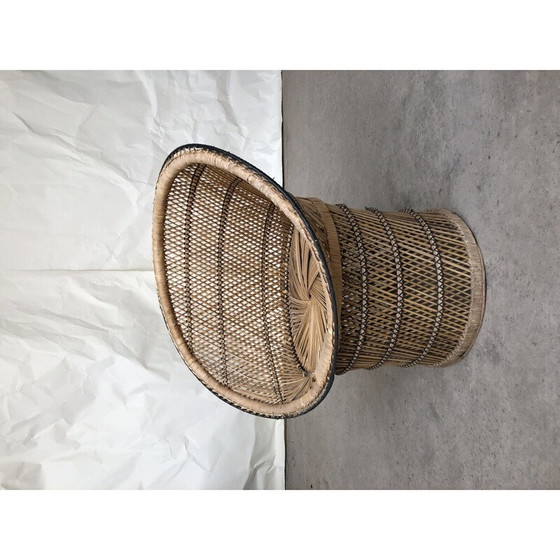 Image 1 of Vintage rieten fauteuil, 1950