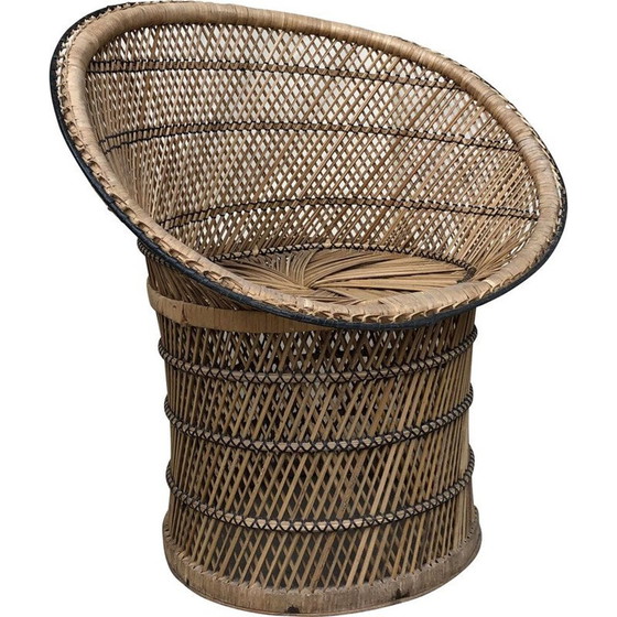 Image 1 of Vintage rieten fauteuil, 1950