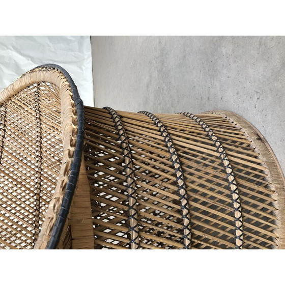 Image 1 of Vintage rieten fauteuil, 1950