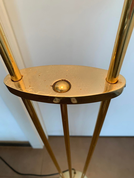 Image 1 of Vintage messing vloerlamp