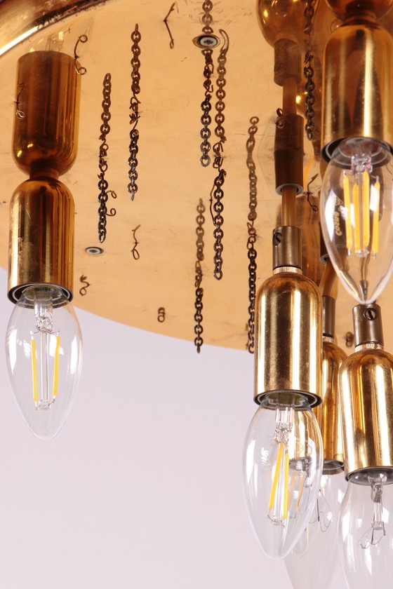 Image 1 of Kristallen kroonluchter Kalmer Ysglass Mooi Model 1960