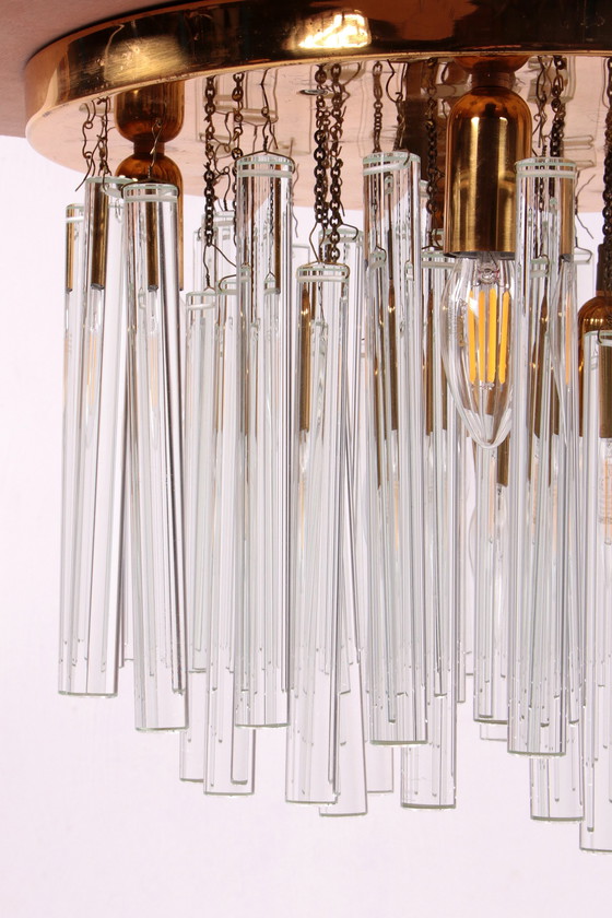 Image 1 of Kristallen kroonluchter Kalmer Ysglass Mooi Model 1960
