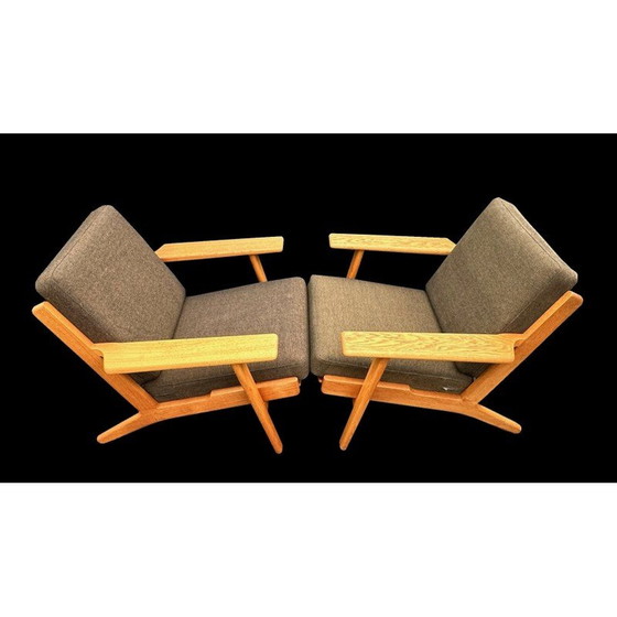 Image 1 of Paar vintage GE290 fauteuils van Hans Wegner voor Getama