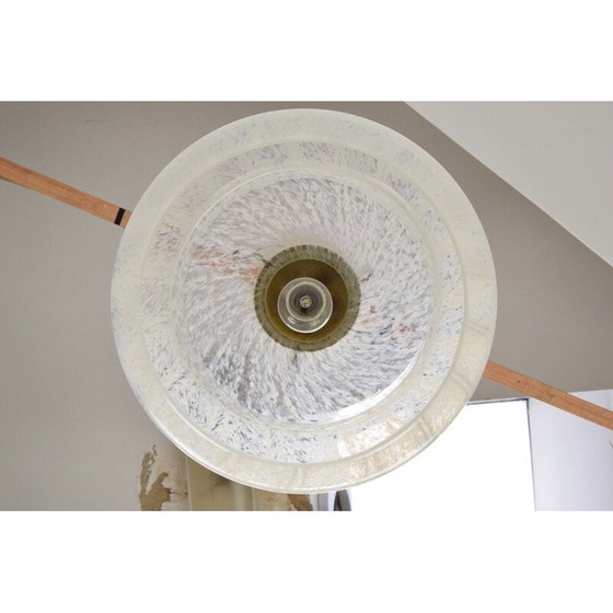 Image 1 of Vintage glazen en koperen hanglamp van Kamenicky Senov, Tsjecho-Slowakije 1960