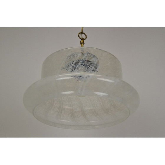 Image 1 of Vintage glazen en koperen hanglamp van Kamenicky Senov, Tsjecho-Slowakije 1960