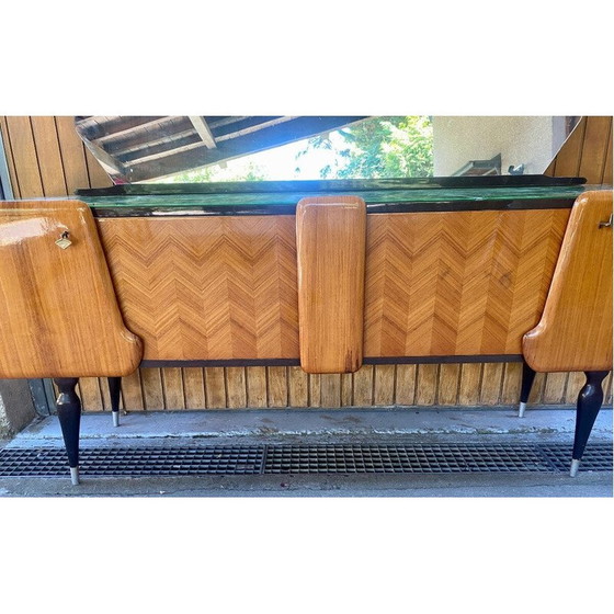 Image 1 of Vintage Italiaans palissander en glazen dressoir, 1960