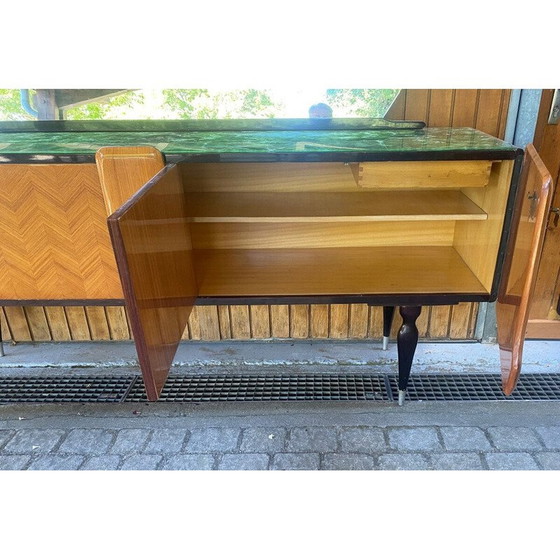 Image 1 of Vintage Italiaans palissander en glazen dressoir, 1960