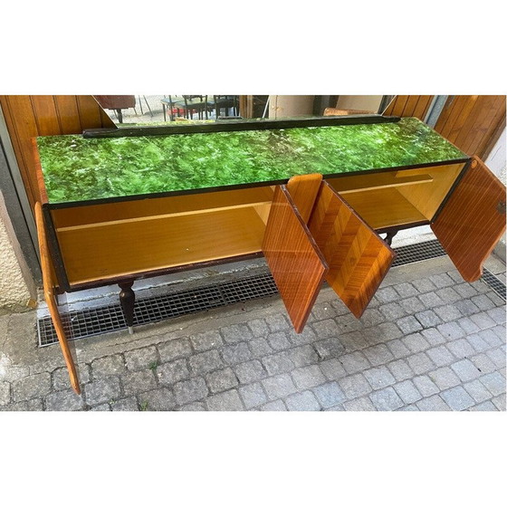 Image 1 of Vintage Italiaans palissander en glazen dressoir, 1960