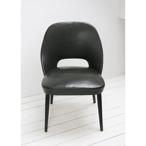 Set van 2 vintage zwarte fauteuils, Italië, jaren 1960