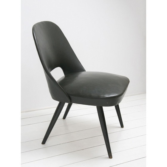 Image 1 of Set van 2 vintage zwarte fauteuils, Italië, jaren 1960