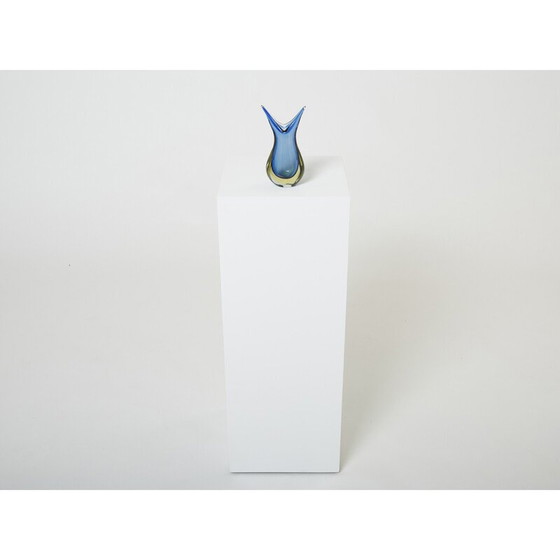 Image 1 of Paar vintage Sommerso vazen van Murano glas, 1970