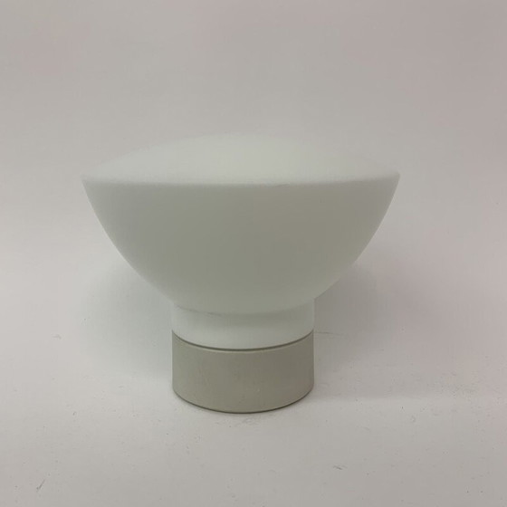 Image 1 of Vintage plafondlamp met keramische voet en glazen kap van Ifo, Zweden 1970