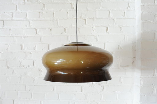 Vintage Bruine Plexiglazen 70'S Hanglamp