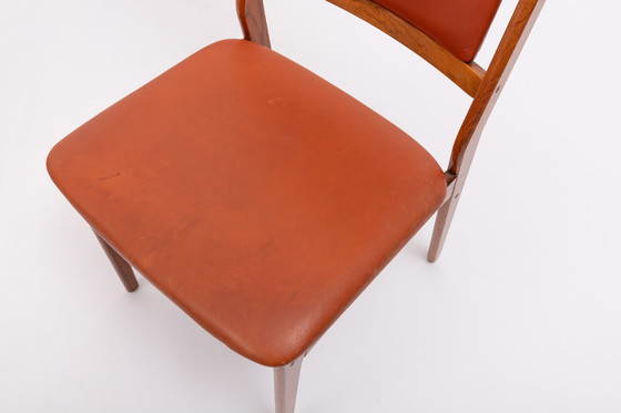 Image 1 of Set van 6 Deense Mid Century Moderne stoelen van Hugo Frandsen voor Spøttrup Stolefabrik