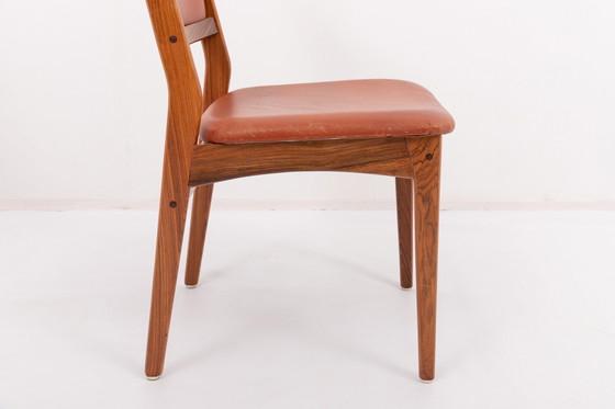 Image 1 of Set van 6 Deense Mid Century Moderne stoelen van Hugo Frandsen voor Spøttrup Stolefabrik